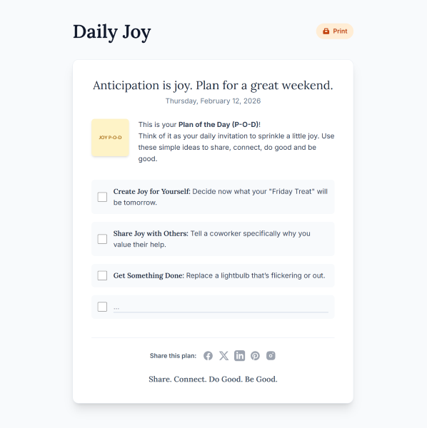 Daily Joy Plan preview